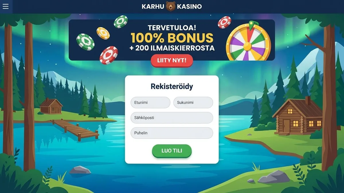 Rekisteröidy bonuksen kanssa